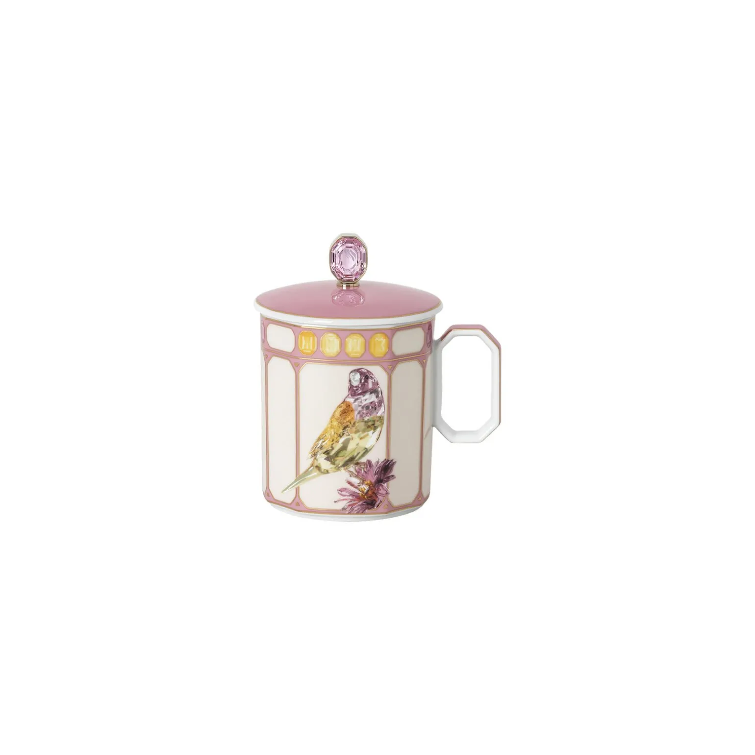 Becher mit Henkel mit Deckel