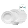 18-tlg. Speiseset für 6 Personen, 6x Dessertschalen gratis!
